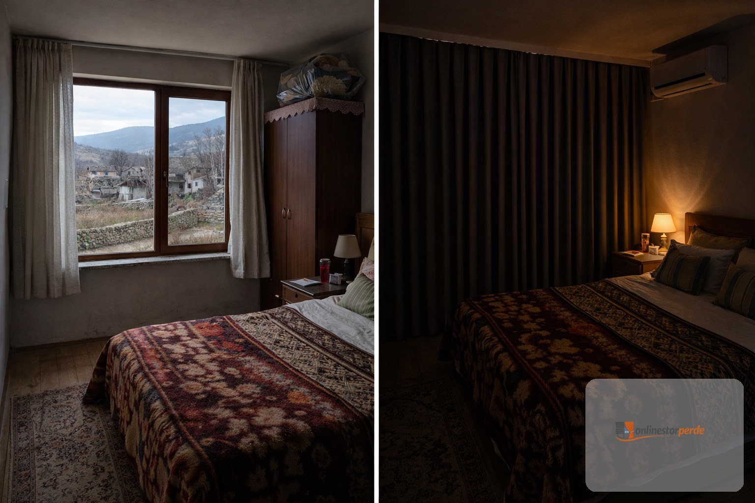 Gri 0 Tam Karartma Blackout Fon Perde